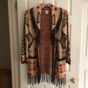 Tasha Pollizi Fringed Aztec Sweater